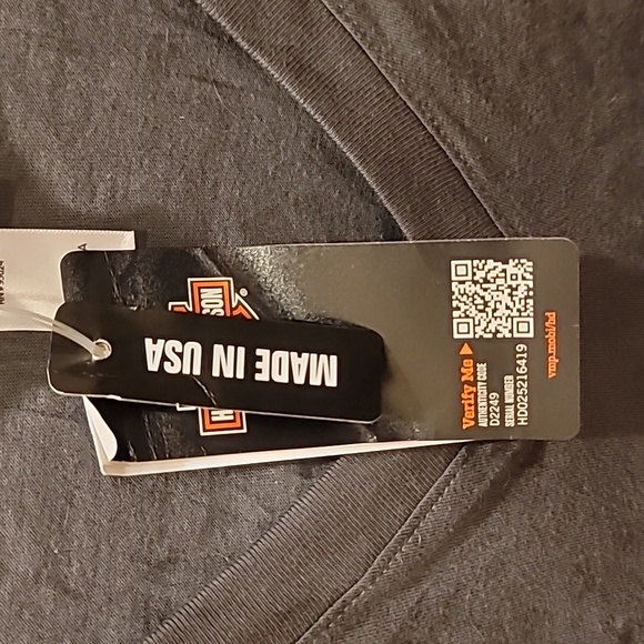 Harley-Davidson Charcoal Tee with Blue Graphic, Womens Size M, NWT - Picture 5 of 6